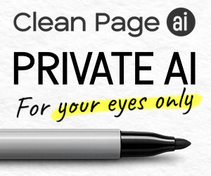 Clean Page AI 300x250 ad